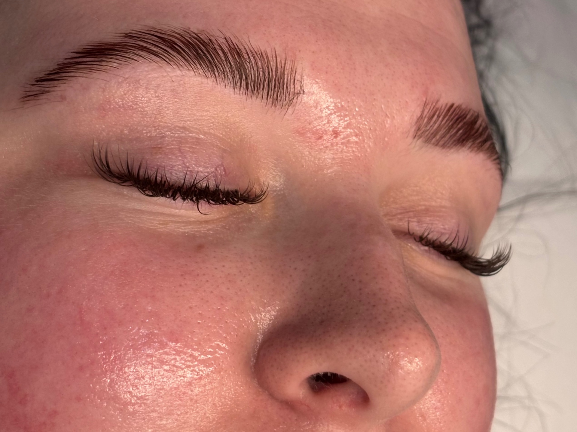 Brow lamination and tint result